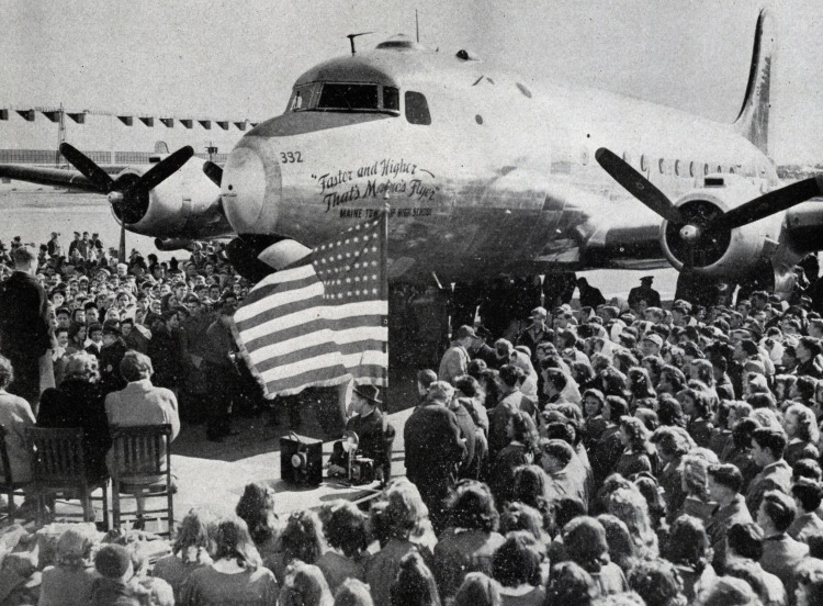 Maine Flyer dedication at Douglas Aircraft on February 16, 1945.
